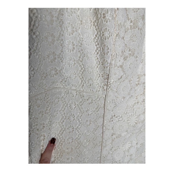 TALBOTS Floral Eyelet Lace Sheath Dress Ivory Size 16W - Picture 4 of 6